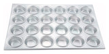 Winco AMF-24 Aluminum 24 Cup Muffin Pan 20-1/2"L x 14"W - 3 oz. Capacity Per Cup - 12/Case