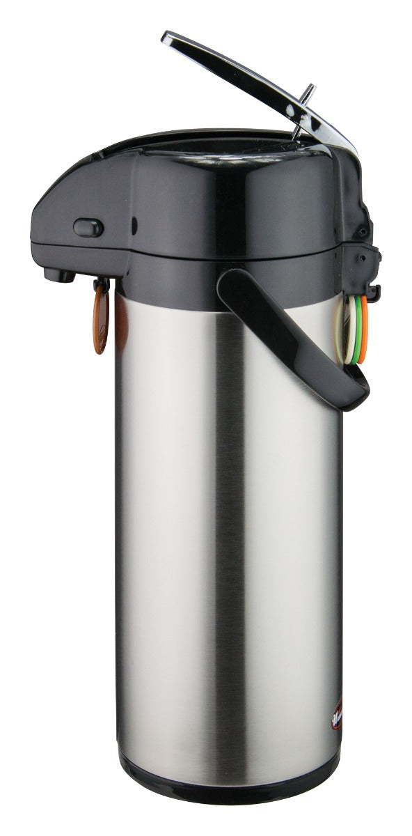 Winco APSK-730 Stainless Steel Lined Airpot with Lever Top 3-Liter