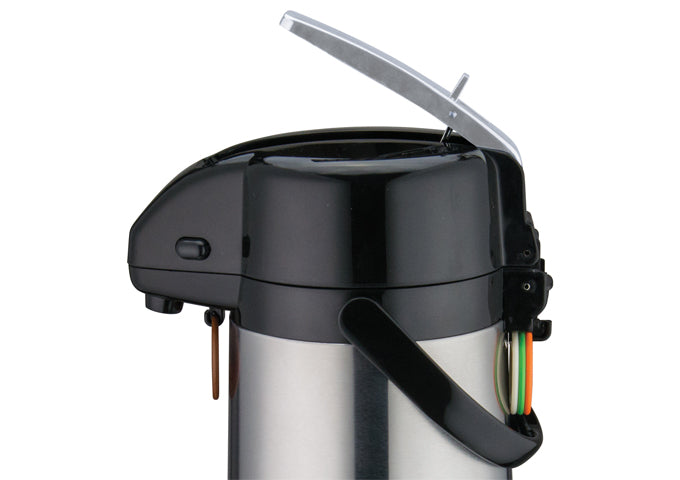 Winco APSK-730 Stainless Steel Lined Airpot with Lever Top 3-Liter