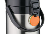 Winco APSP-925 Stainless Steel Lined Airpot with Push Button 2-1/2-Liter - 6/Case