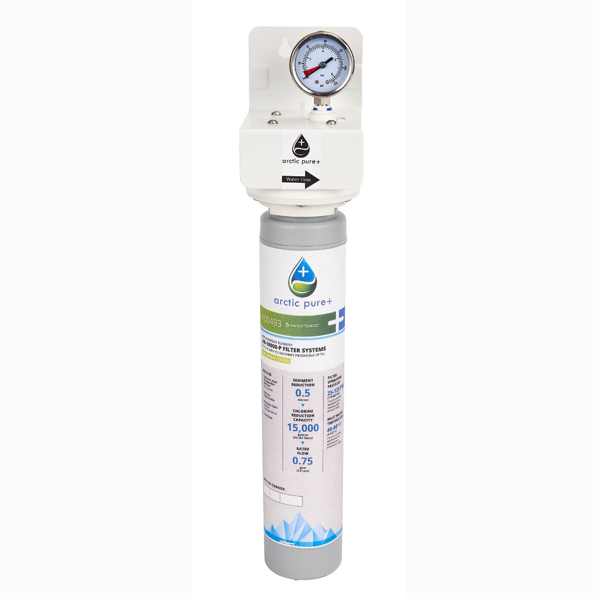 Manitowoc AR-10000-P Arctic Pure Plus Primary Ice Machine Water Filter Assembly - 15,000 gal/cap Single Cartridge - .5 Micron, .75 GPM