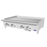 Atosa ATMG-48 CookRite Countertop Heavy-Duty Gas Griddle w/ 4 Burners, Steel Plate & Manual Control - 120,000 BTU
