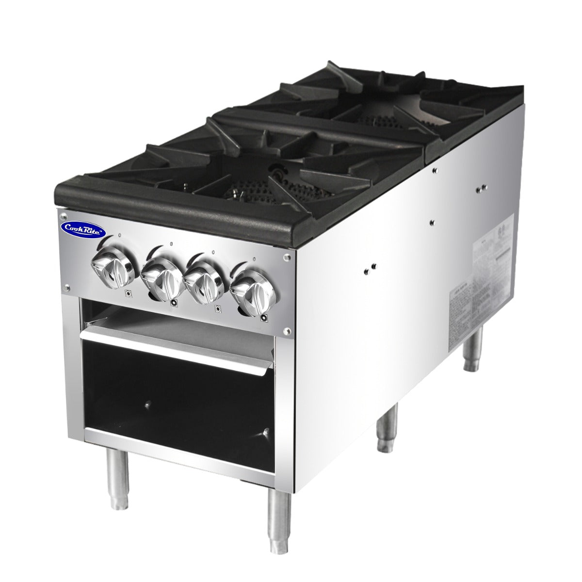 Atosa ATSP-18-2 CookRite Natural Gas Stock Pot Range wi/ 2 Burners 18" - 160,000 BTU