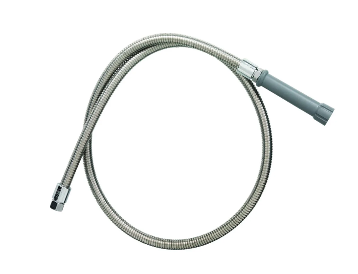 T&S Brass B-0060-H 60" Flexible Hose w/ Gray Handle, Stainless Steel