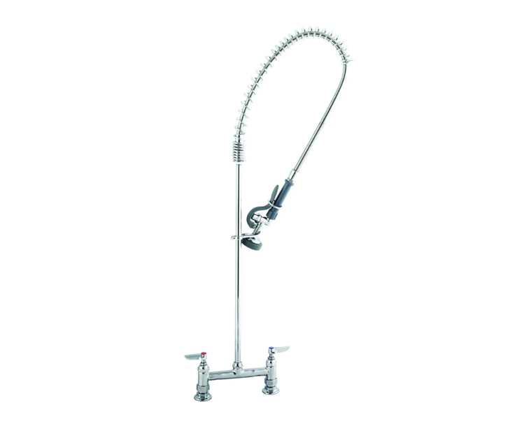 T&S Brass B-0123 Deck Mount Pre Rinse Unit w/ 44" Hose & Lever Handles