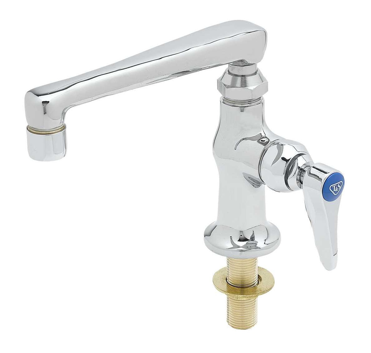 T&S Brass B-0208 Single Hole Single Temperature Deck Mount Pantry Faucet with 6" Cast Spout (OSC6) and 2.2 gpm Aerator