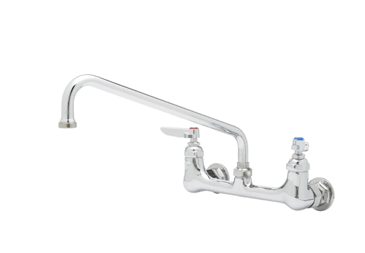 T&S Brass B-0231-CR Splash Mount Faucet w/ 12" Swing Nozzle