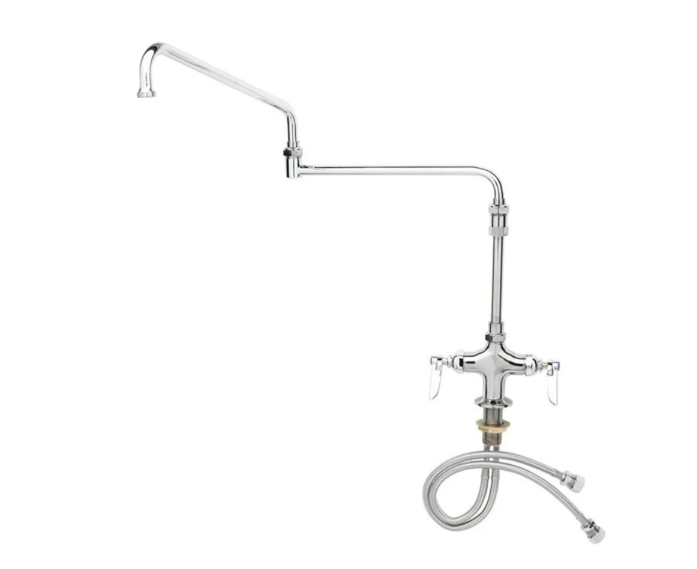 T&S Brass B-0268-02 Deck Mount Pantry Faucet w/ 18" Double Jointed Swing Nozzle