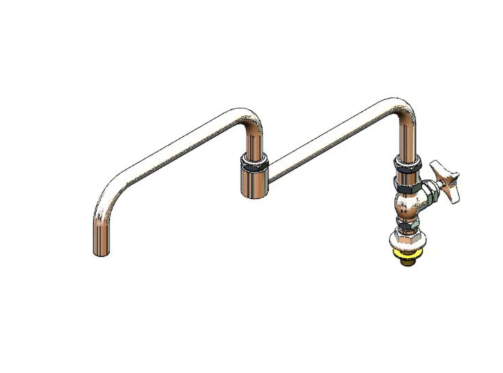 T&S Brass B-0298 Deck Mount Pot Filler Sink Faucet w/ 24" Double Jointed Swing Nozzle