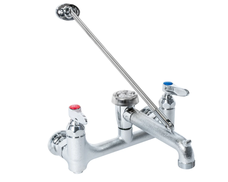 T&S Brass B-0665-BSTR Service Sink Faucet, Vacuum Breaker Nozzle, Rough Chrome