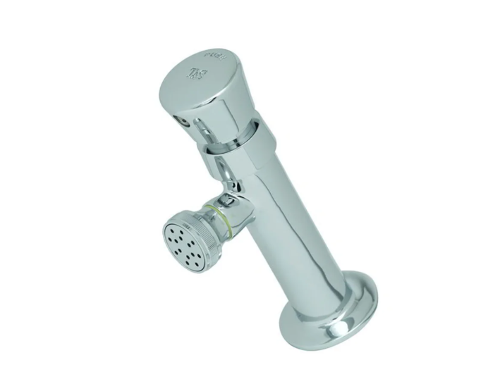 T&S Brass B-0800 Wash Sink Faucet, Push Button, 6 1/2 in
