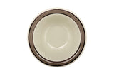 GET B-105-CA Diamond Cambridge Melamine Narrow Rim Deep Bowl 10 oz. - White / Gray Rim - 48/Case