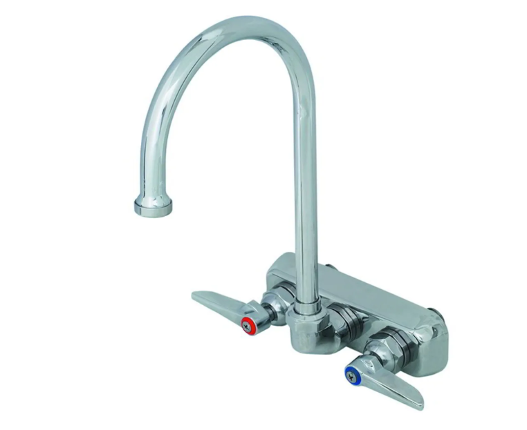 T&S Brass B-1146 Faucet, Gooseneck Nozzle, Slash Mounted