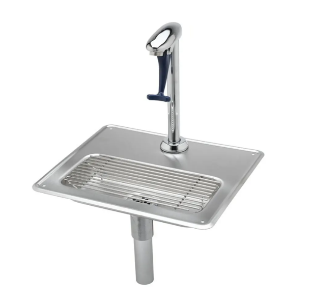 T&S Brass B-1230 Water Station, 10 1/2 in, Push Back Glass Filler