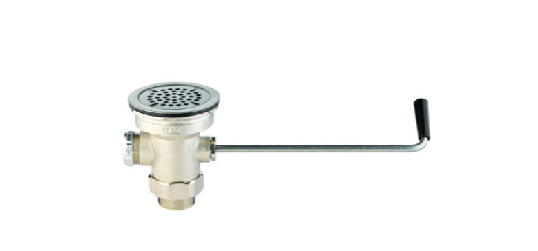 T&S Brass B-3940 Twist Waste Valve, 3" Sink Opening, 2"Drain Outlet