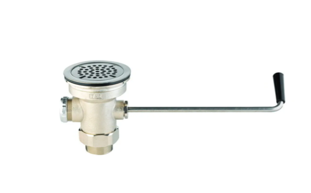 T&S Brass B-3940 Twist Waste Valve, 3" Sink Opening, 2"Drain Outlet