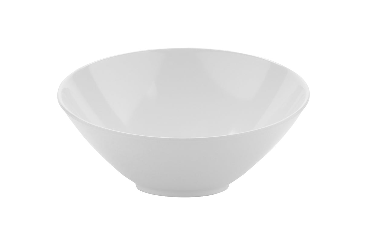 GET B-789-W San Michele Melamine Round Cascading Bowl 1-1/10 qt. - White - 6/Case