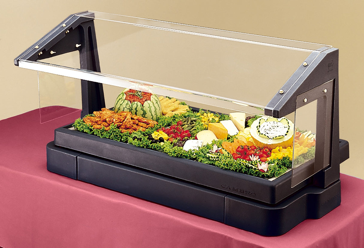 Cambro BBR480110 Black Tabletop Salad/Buffet Bar with Sneeze Guard 48" - (3) Full Size Pan/Capacity