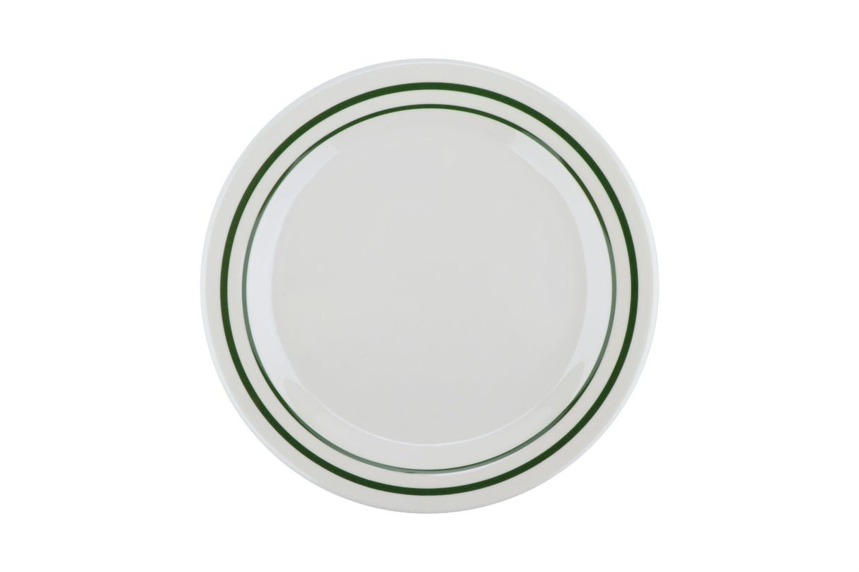 GET BF-010-EM Melamine Plate Round 10", Emerald/White