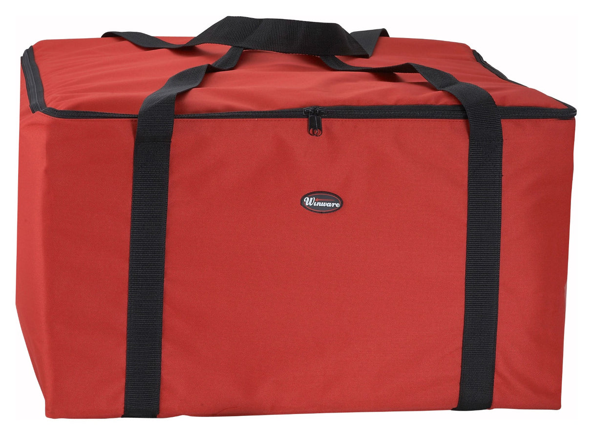Winco BGDV-22 Insulated Food Delivery Bag 22" x 22" x 12"H - Red