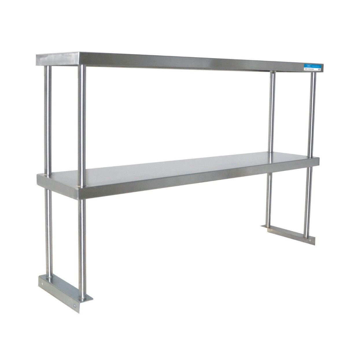BK Resources BK-OSD-1860 Stainless Steel Table Mounted Double Overshelf 60"W x 18"D x 31-1/4"H