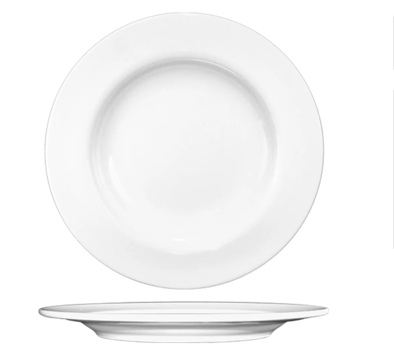 International Tableware BL-16 10 1/4" Round Bristol Plate - Porcelain, Bright White