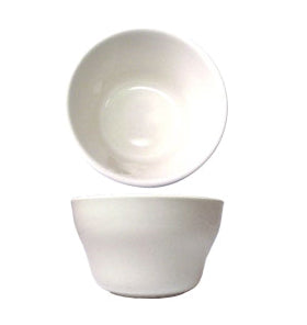 International Tableware BL-4 Bristol Bright White Rolled Edge China Bouillon Cup / Pasta Bowl 7-1/2 oz. - 36/Case