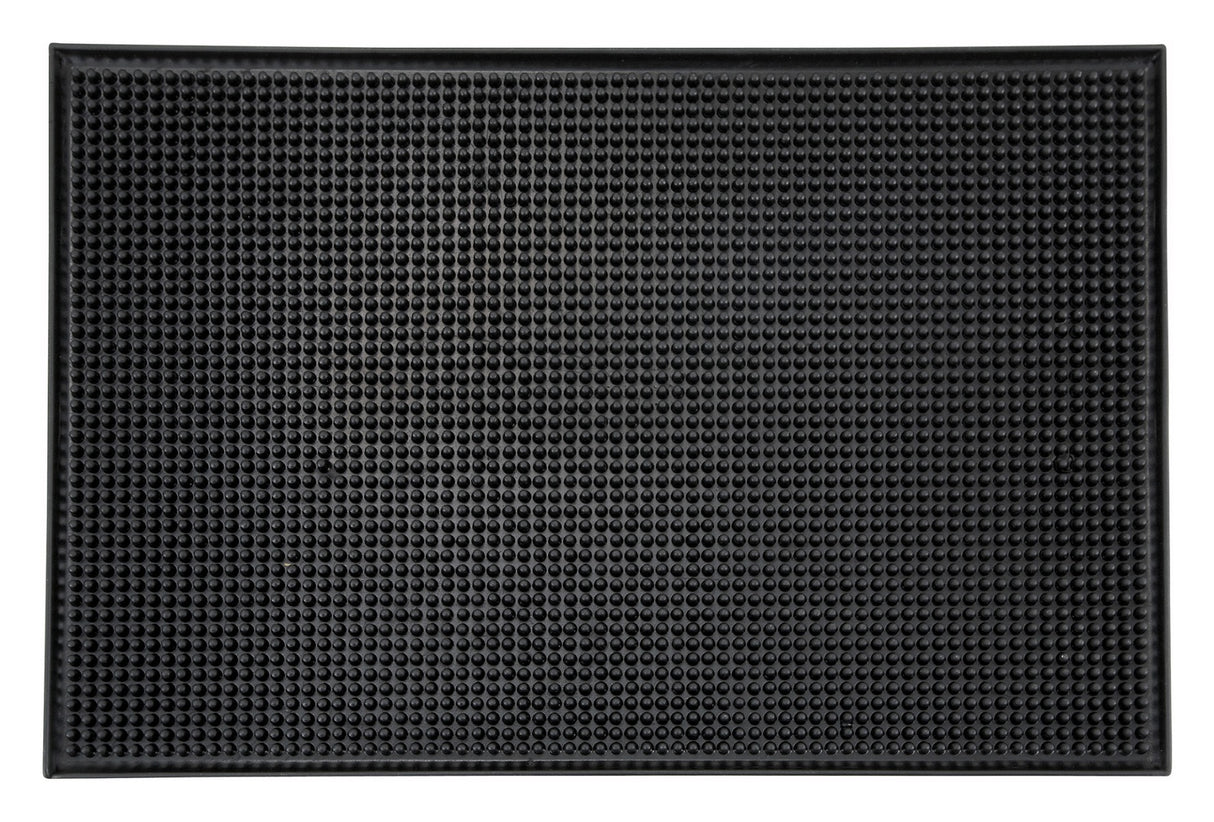 Winco BM-1812K Rubber Bar Service Mat 18" x 12" - Black - 12/Case