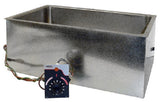 APW Wyott BM-80CDS Bottom-Mount Insulated 1-Pan Drop-In Hot Food Well with Thermostatic Controls and Drain 13-5/8"W x 21-5/8"D x 8-1/4"H - Holds (1) 12" x 20" Pan - 208V