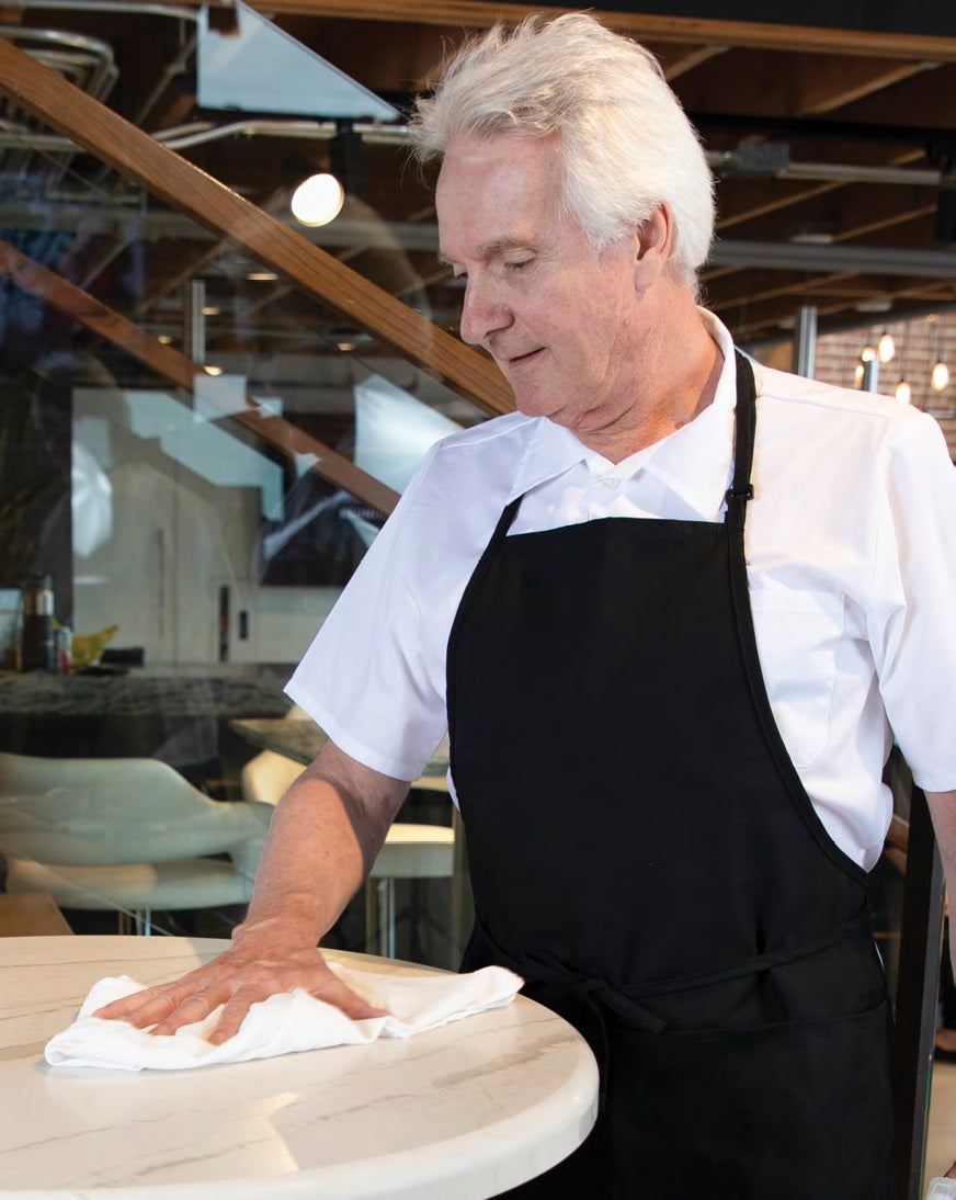 Ritz BMP Plain Non-Ribbed Terry Bar Mop Towel 16" x 19" - White - 12/Pack