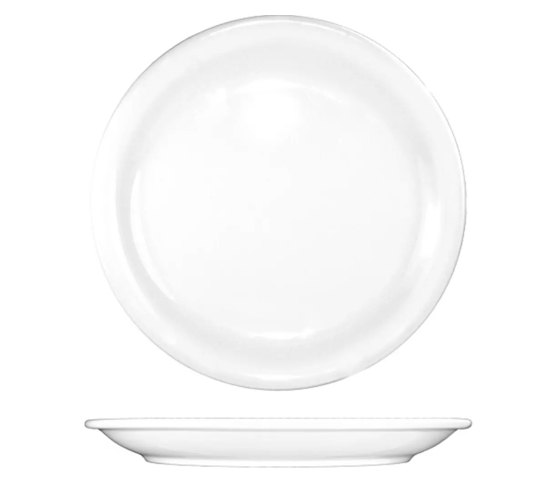 International Tableware BR-7 7 1/4" Round Brighton Plate - Porcelain, European White