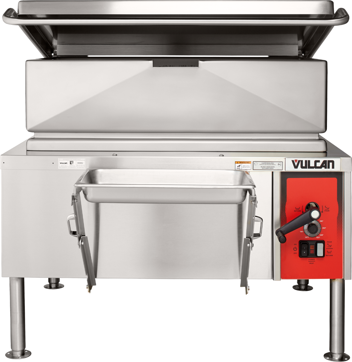 Vulcan VE40-33 - Electric Manual Tilt Braising Pan / Tilt Skillet 40 Gal. - 208-240v/50/60/1-3