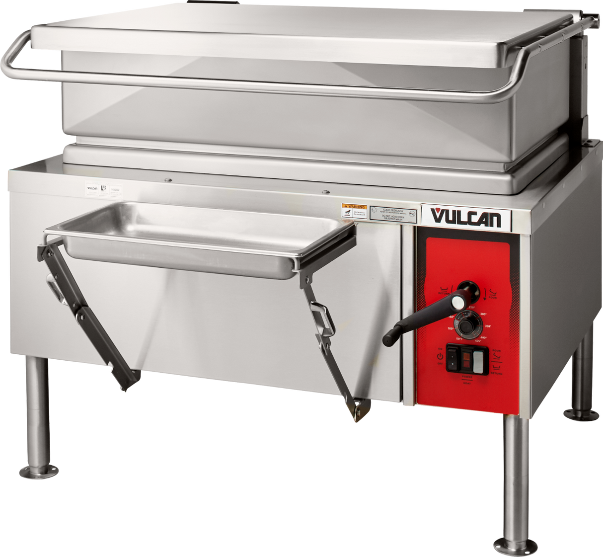 Vulcan VE40-33 - Electric Manual Tilt Braising Pan / Tilt Skillet 40 Gal. - 208-240v/50/60/1-3