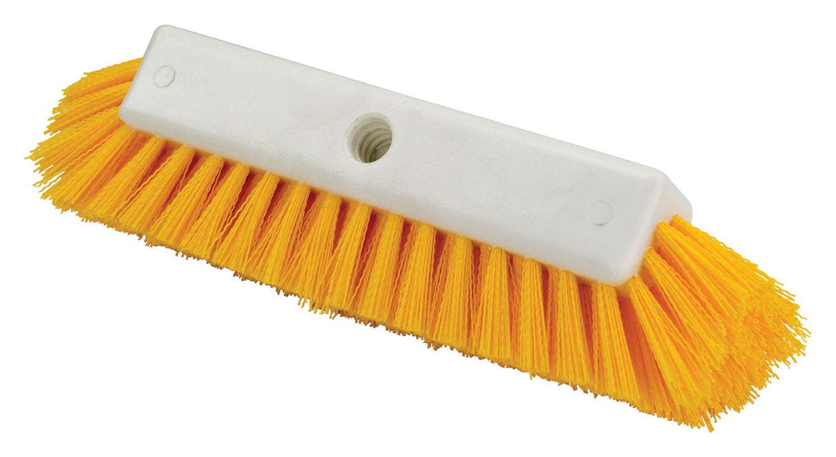 Winco BRF-12Y Multi-Surface Floor Scrub Brush Head with Yellow Poly Bristles 12" - 12/Case