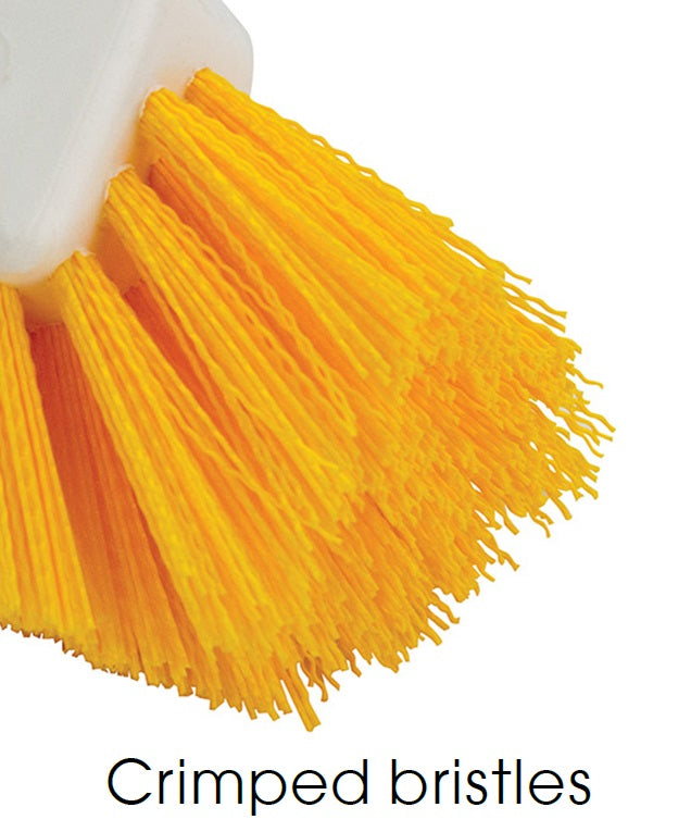 Winco BRF-12Y Multi-Surface Floor Scrub Brush Head with Yellow Poly Bristles 12" - 12/Case