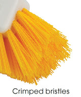 Winco BRF-12Y Multi-Surface Floor Scrub Brush Head with Yellow Poly Bristles 12" - 12/Case