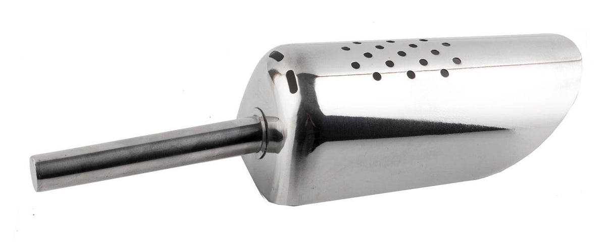 TableCraft BSC2024 Stainless Steel Ice Scoop with Drain Holes 20-24 oz. - 12/Case