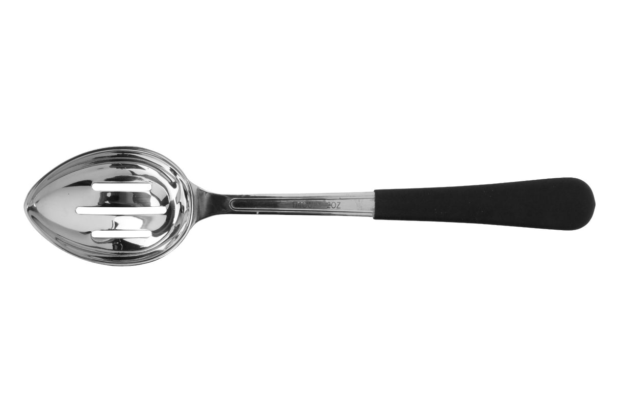 GET BSRIM-34 Slotted Portion Control Spoon 2 oz SS Black Handle