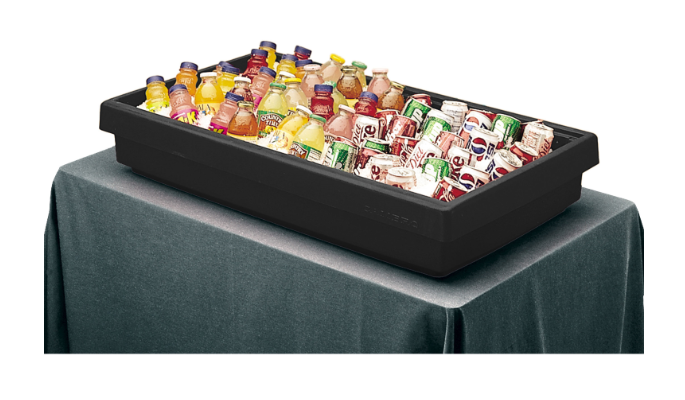 Cambro BUF48110 41 13/16" Cold Food Bar - (3) Pan Capacity, Table Top, Black