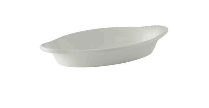 Tuxton BWN-080 8 oz. Oval, Ceramic Welsh Rarebit, White