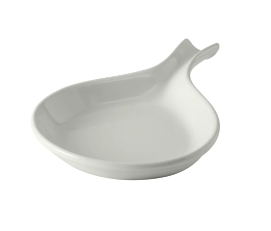 Tuxton BWP-114 18 oz DuraTux®© Fry Pan Server - Ceramic, White
