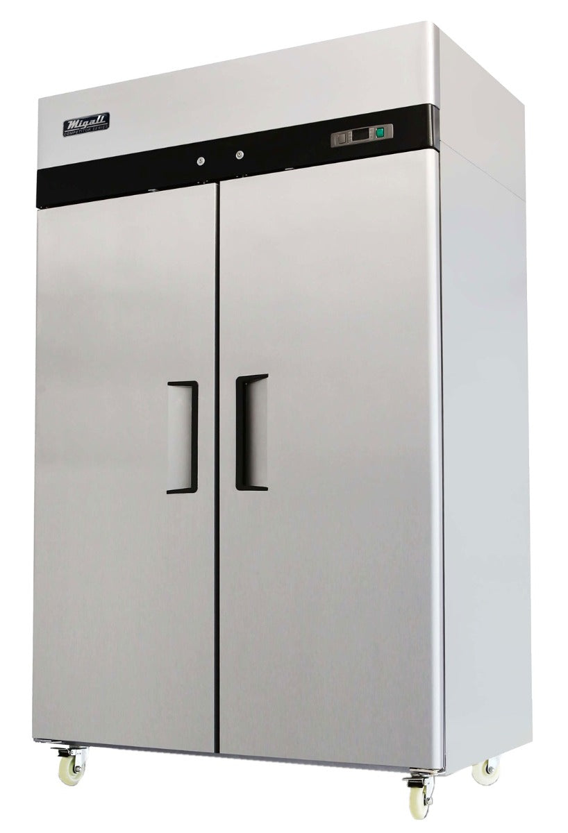 Migali C-2F-HC Competitor Series 2-Section 2 Solid Door Reach-In Freezer 52" - Top Mount Compressor - 49 cu. ft.