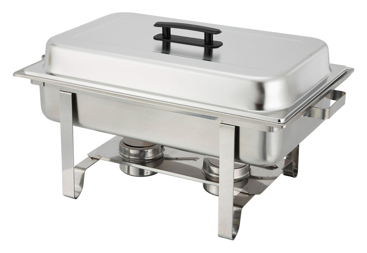 Winco C-3080B Newburg Stainless Steel Chafer with Stand 8 Qt. - Full Size