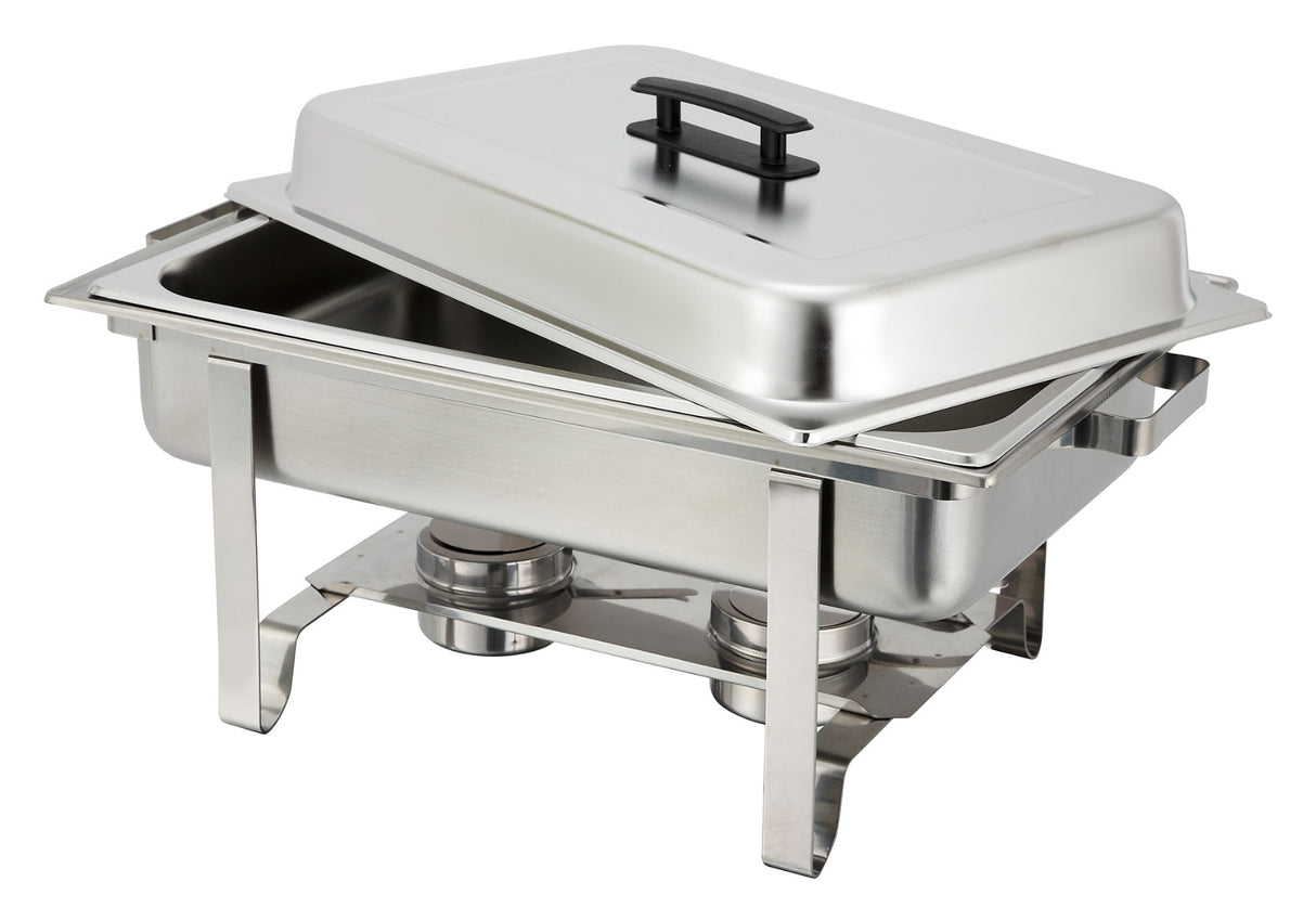 Winco C-3080B Newburg Stainless Steel Chafer with Stand 8 Qt. - Full Size
