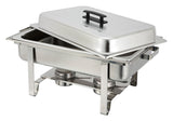 Winco C-3080B Newburg Stainless Steel Chafer with Stand 8 Qt. - Full Size