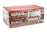 Winco C-3080B Newburg Stainless Steel Chafer with Stand 8 Qt. - Full Size