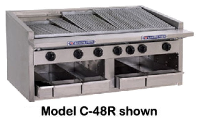 Bakers Pride C-36RS Dante Series Countertop Radiant Natural Gas Charbroiler 36" - 105,000/BTU