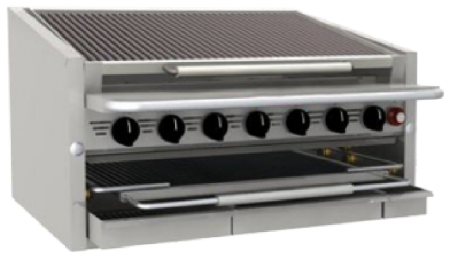 Bakers Pride C-36RS Dante Series Countertop Radiant Natural Gas Charbroiler 36" - 105,000/BTU