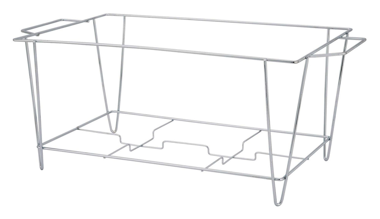 Winco C-3F Chrome Plated Wire Stand for Full Size Steam Pans with Supports for 2 Fuel Cans - 10/Case