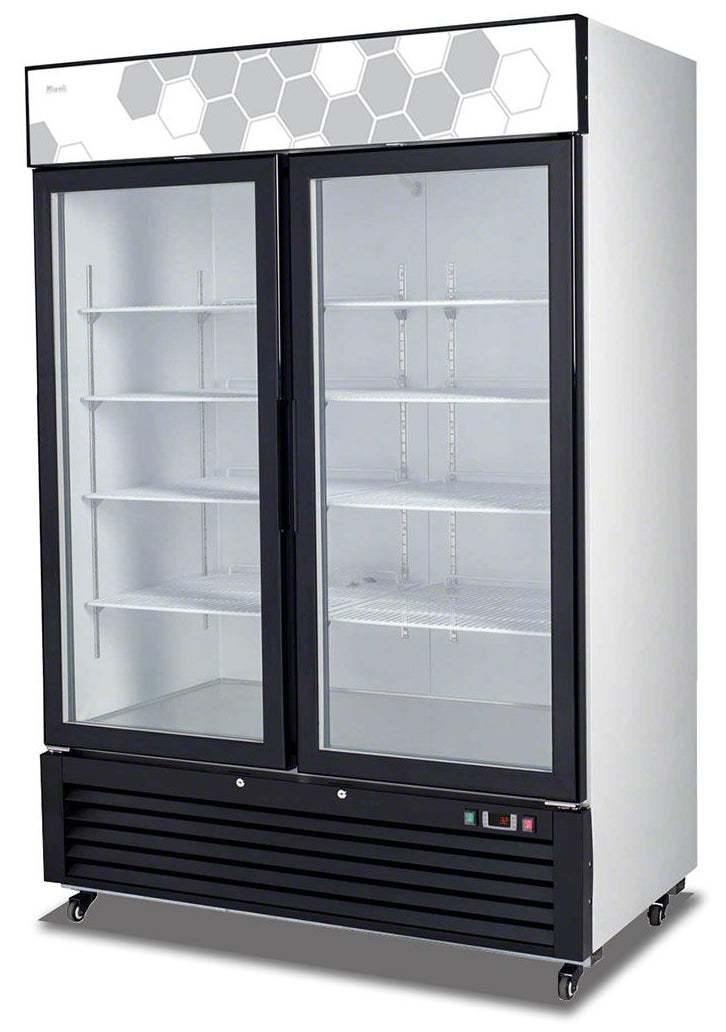 Migali C-49FM-HCe Competitor Series 2 Glass Swing Door Merchandiser Freezer with LED Lighting 55" - 49 cu. ft.